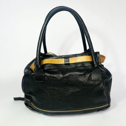 Vintage Chloé Marlow Leather Tote Bag with Belt in Black