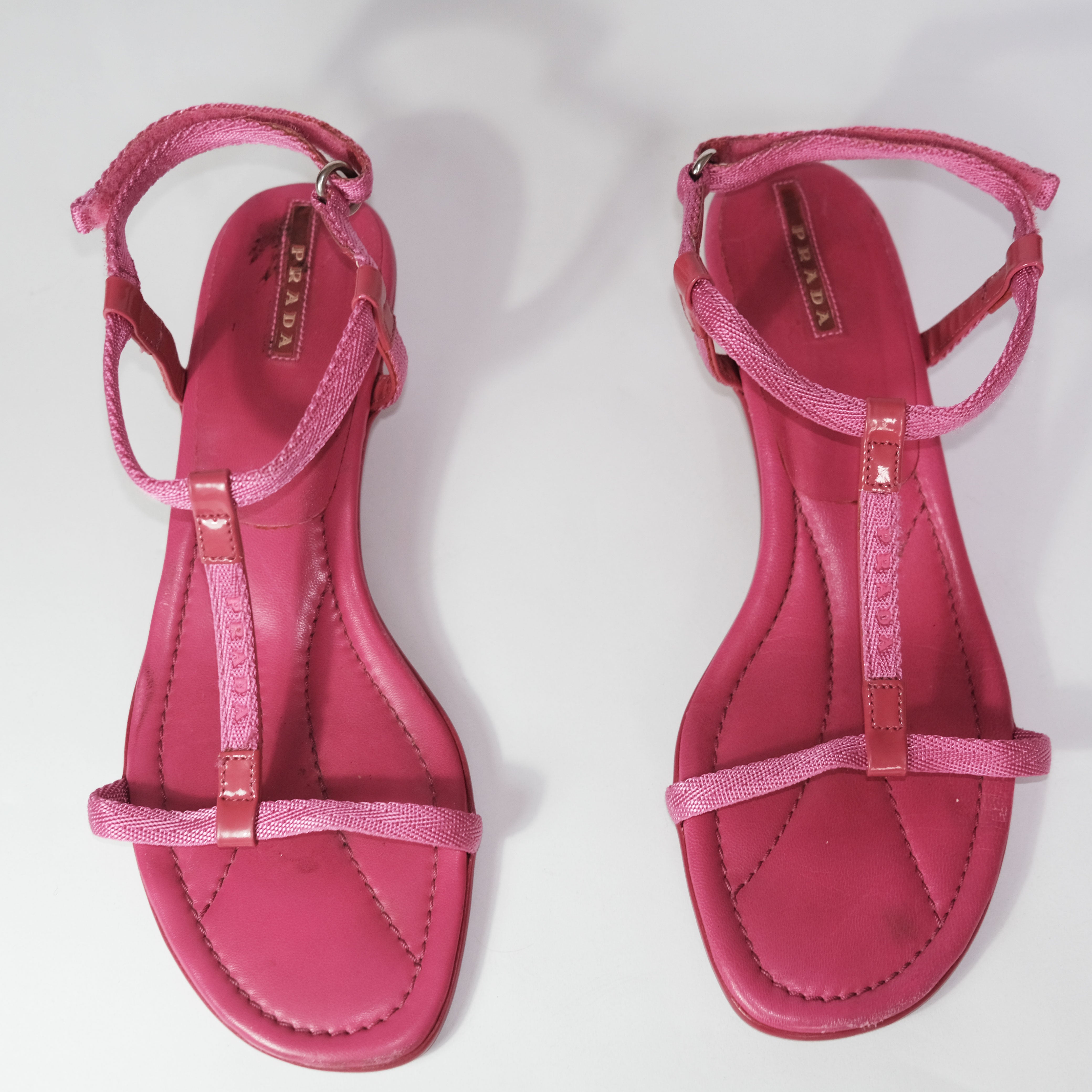 Prada t bar sandals hotsell