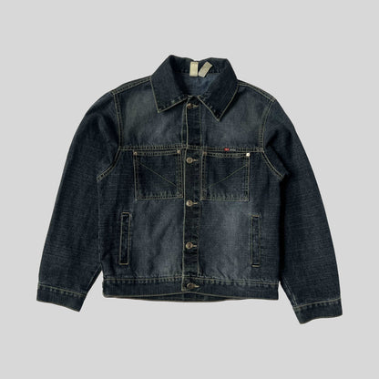 00's Diesel Diesel Denim Jacket in Faded Indigo Blue - M