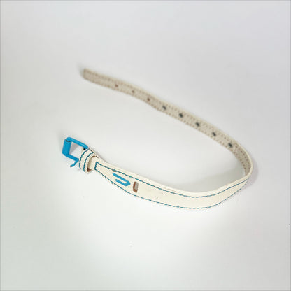 Vintage Diesel Dog Collar in White Leather