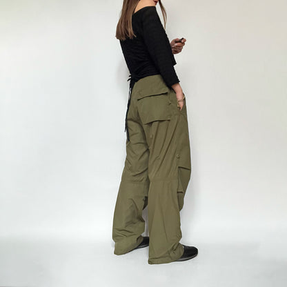 Vintage Maharishi Cargo Trousers with Adjustable Length in Khaki - XS