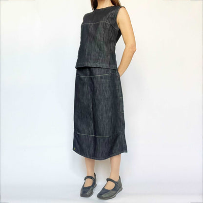 00's Diesel Indigo Denim Skirt and Top Two Piece - S