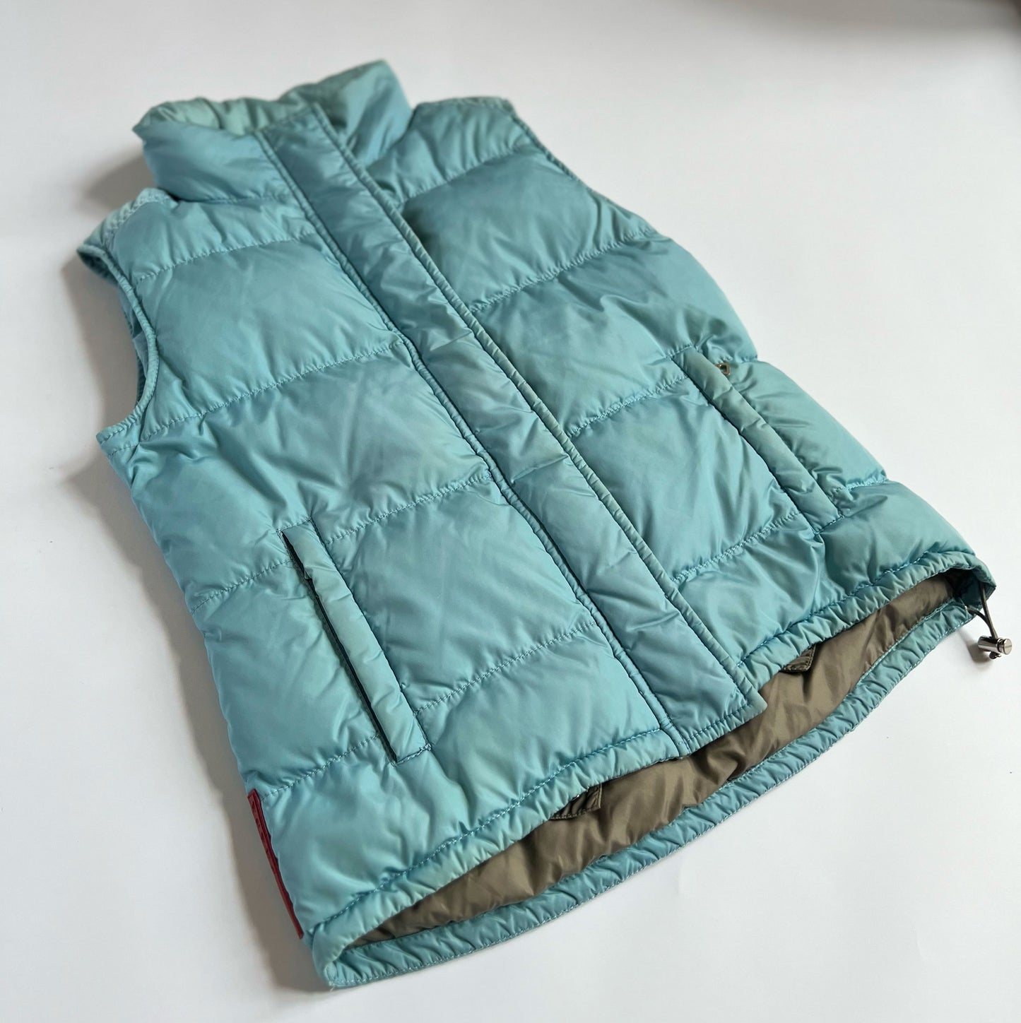 Vintage Prada Sport Nylon Down Gilet in Duck Egg Blue