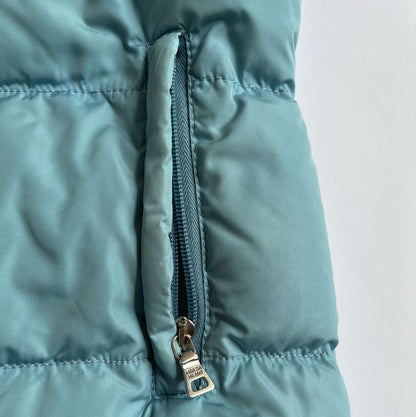 Vintage Prada Sport Nylon Down Gilet in Duck Egg Blue