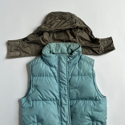 Vintage Prada Sport Nylon Down Gilet in Duck Egg Blue