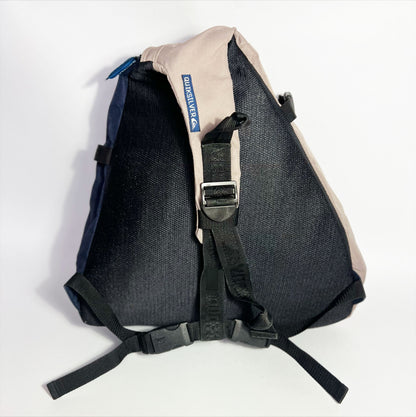 00's Quicksilver Tri Harness Sling Bag in Tan & Blue