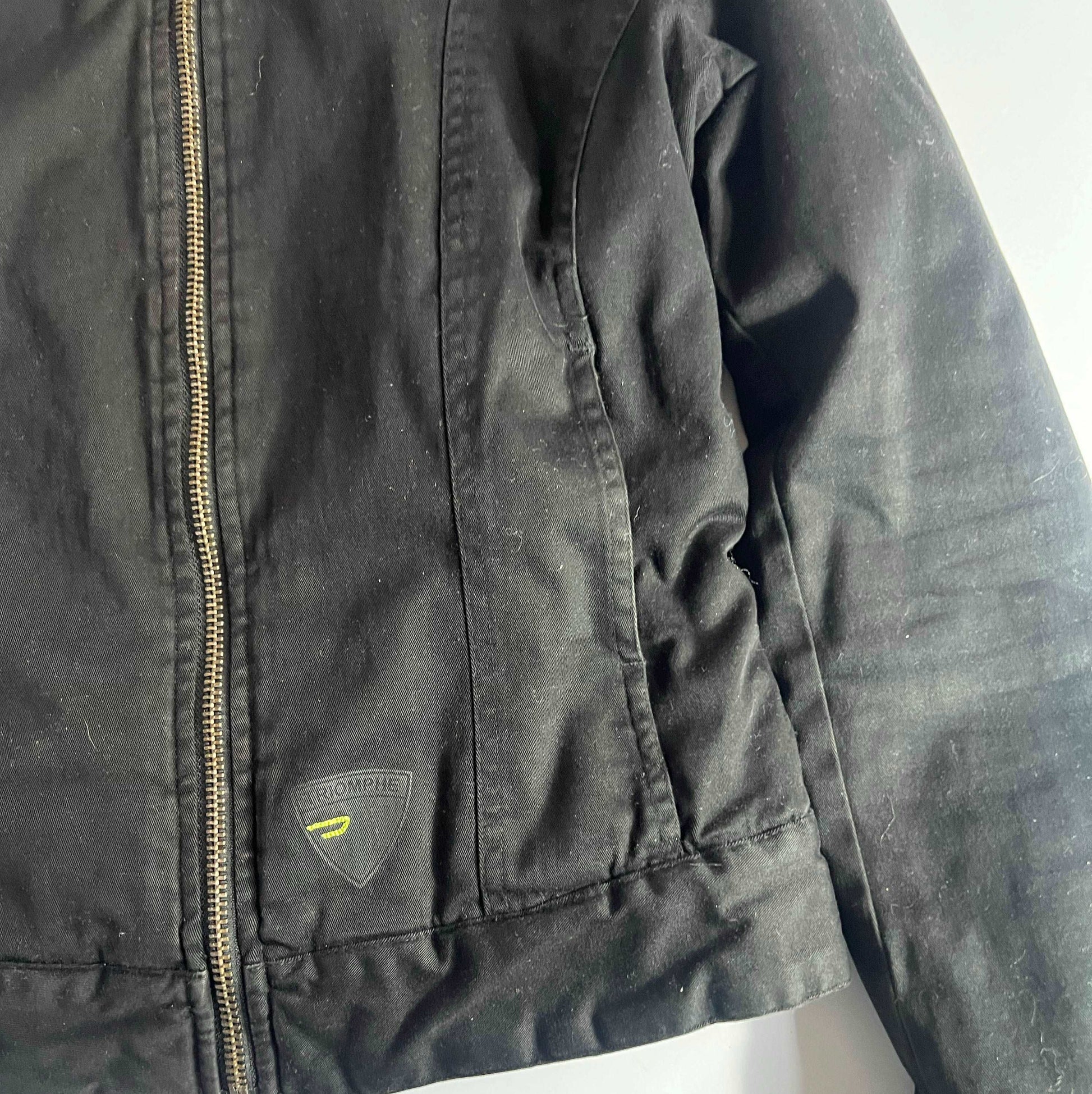 00's Diesel Canvas Moto Jacket with Insulation in Black - M