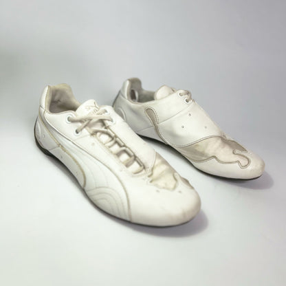 00's Puma Trainers with Satin Puma and Rhinestones in White - UK 4