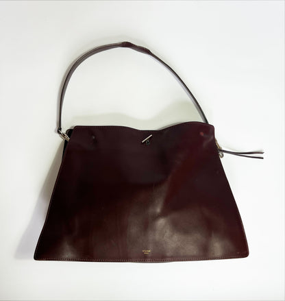 Celine Fall 2012 Leather Shoulder Bag in Burgundy by Pheobe Philo