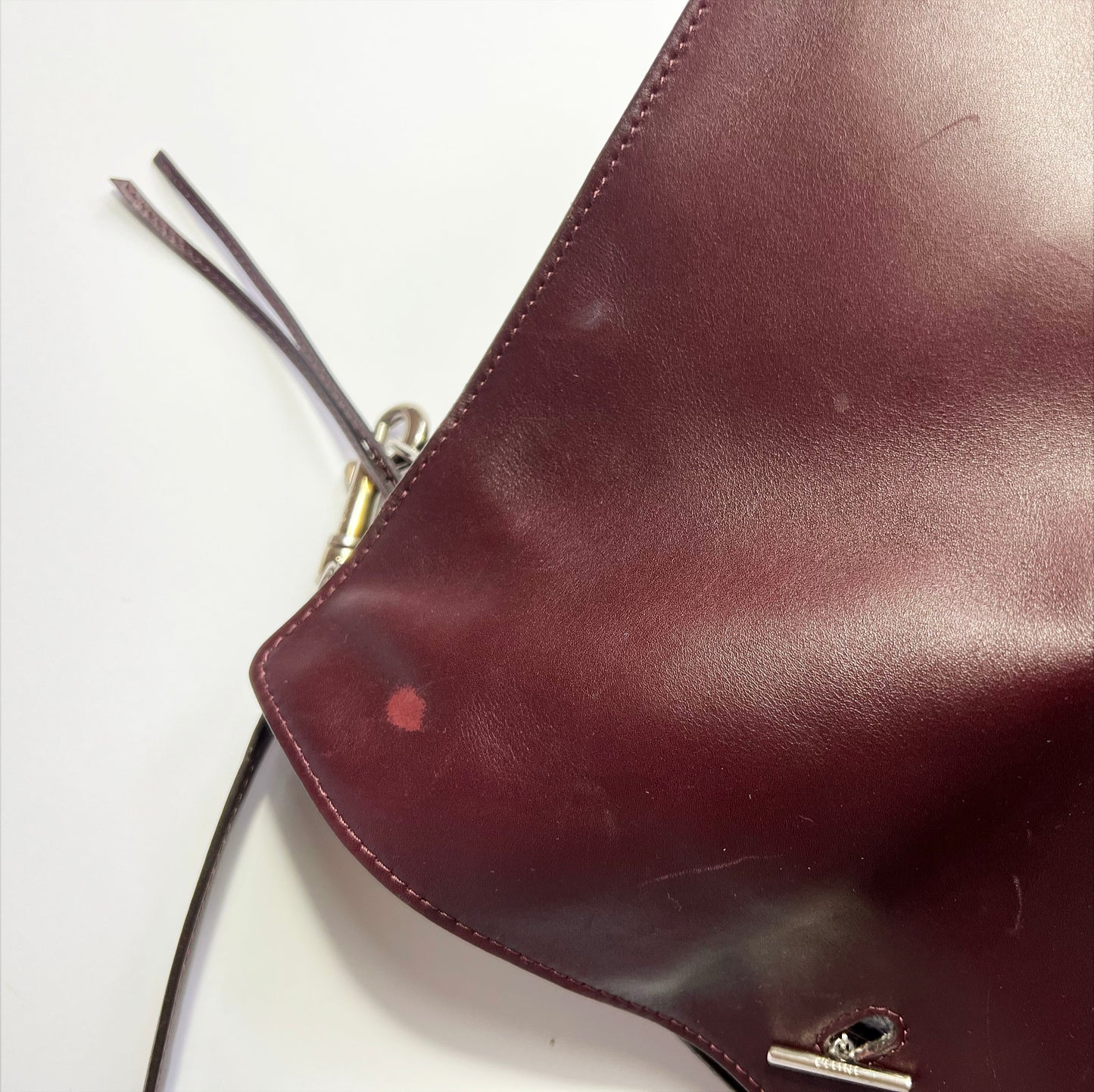 Celine Fall 2012 Leather Shoulder Bag in Burgundy by Pheobe Philo