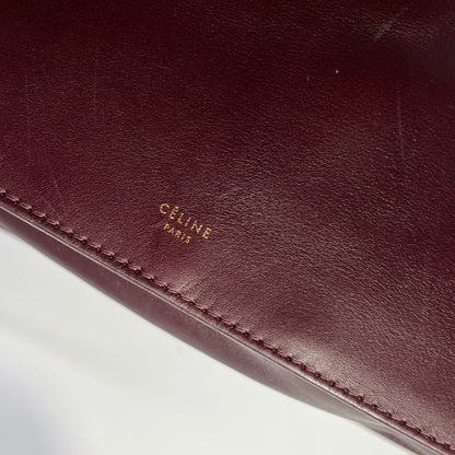 Celine Fall 2012 Leather Shoulder Bag in Burgundy by Pheobe Philo