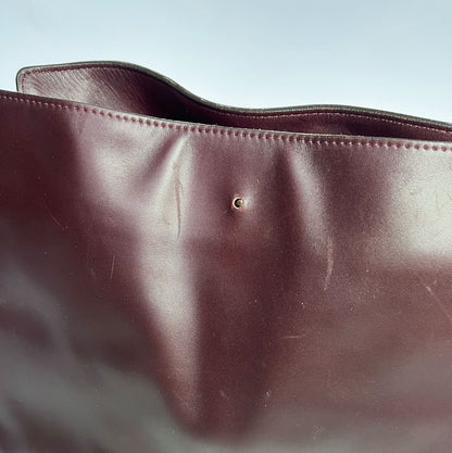 Celine Fall 2012 Leather Shoulder Bag in Burgundy by Pheobe Philo