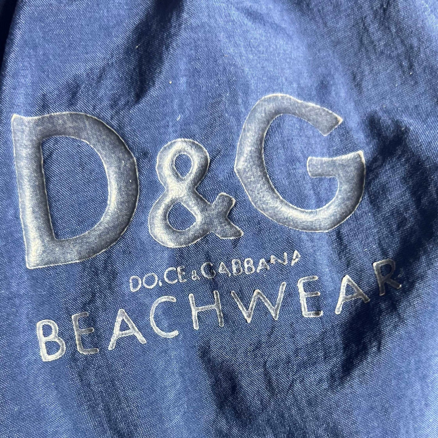 00's Dolce & Gabbana Beachwear Tracksuit Bottoms in Navy - M