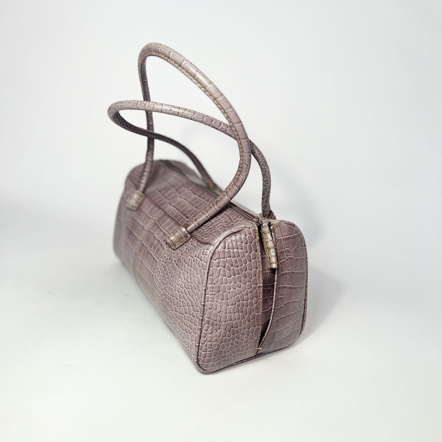 00's Nine West Croc Shoulder Bag in Lilac