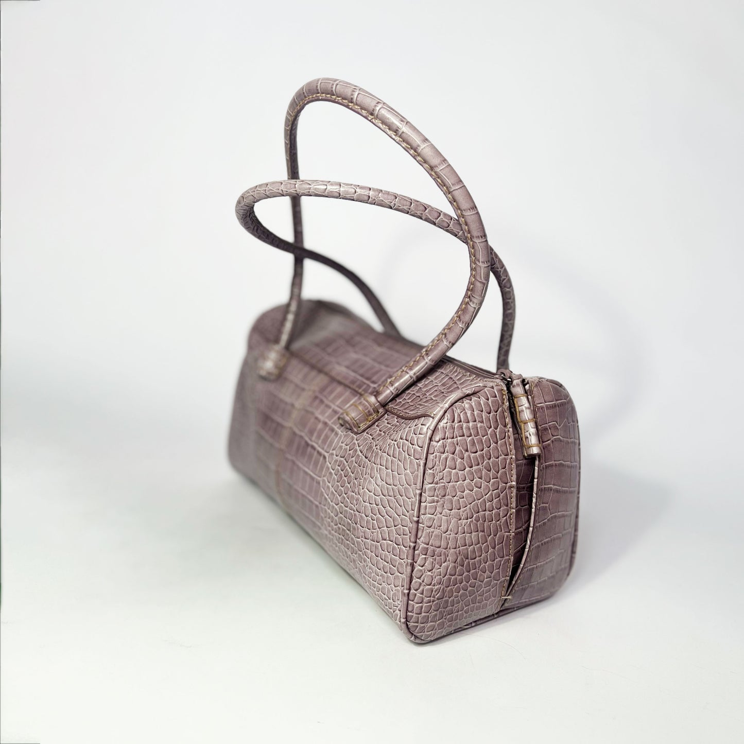 00's Nine West Croc Shoulder Bag in Lilac