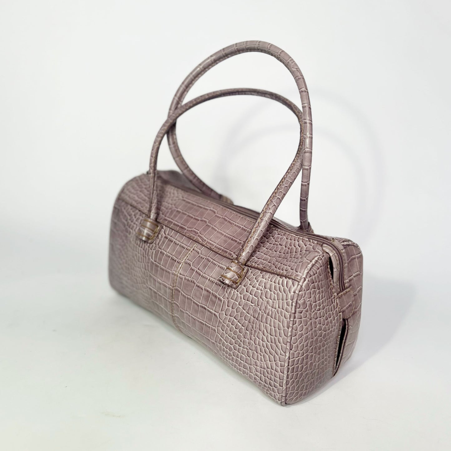 00's Nine West Croc Shoulder Bag in Lilac