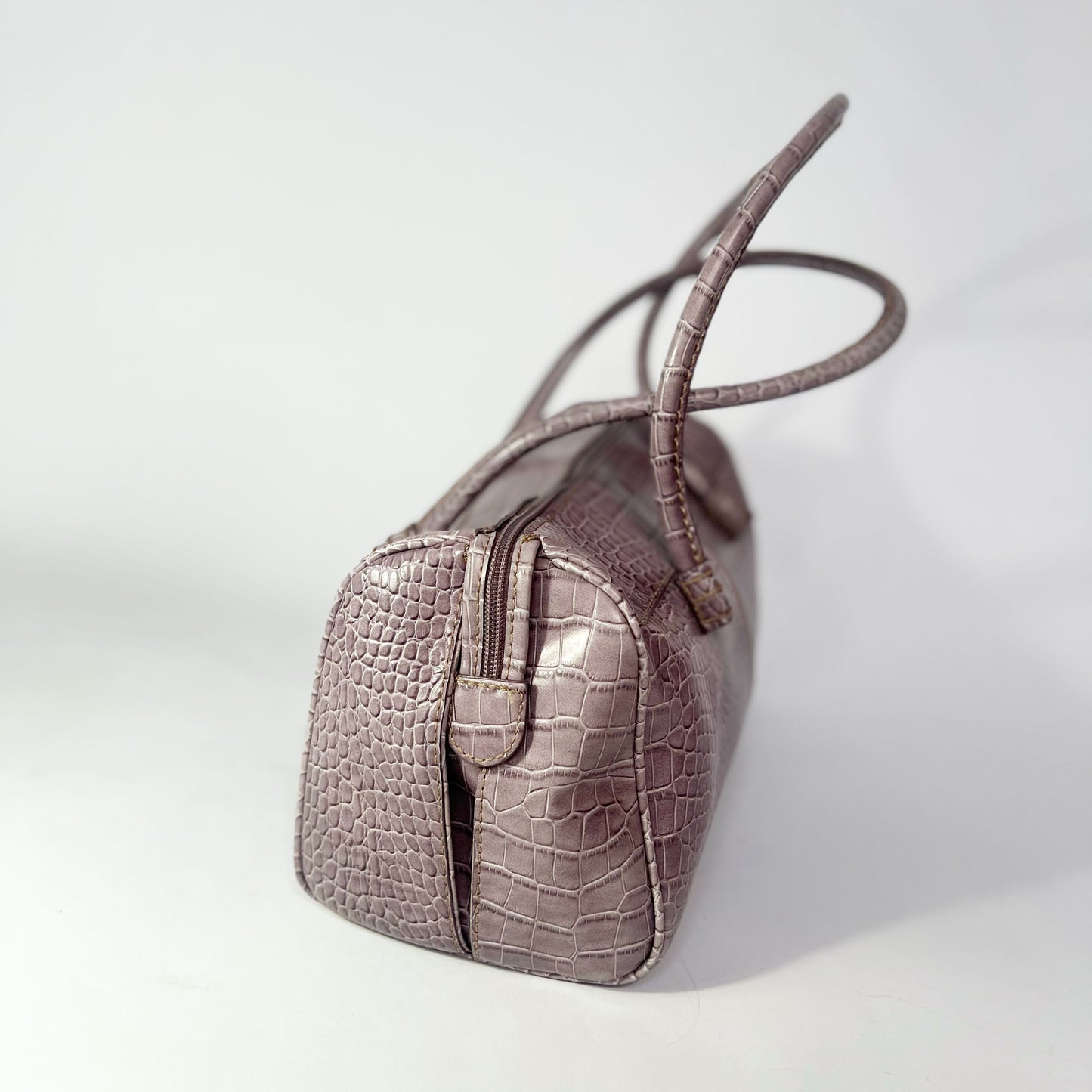 00's Nine West Croc Shoulder Bag in Lilac