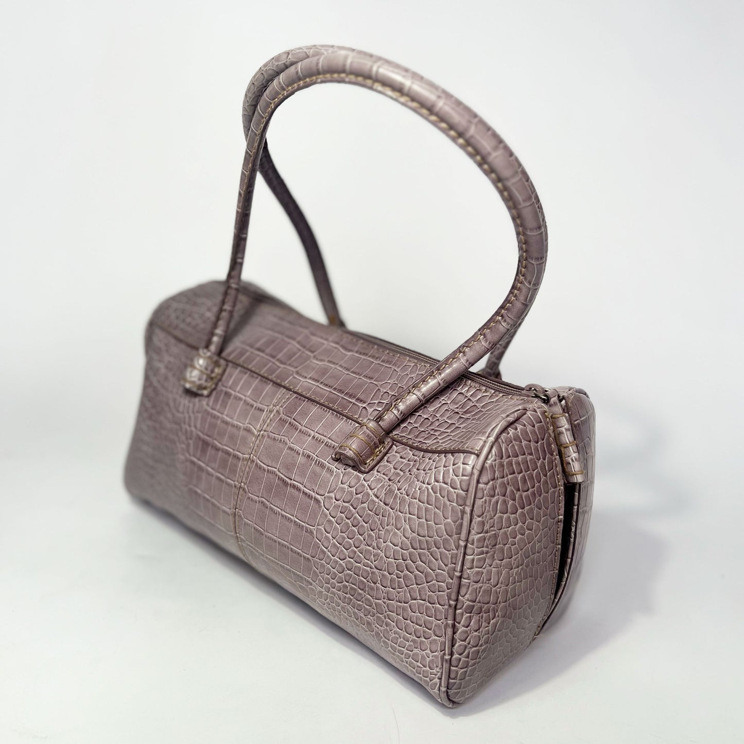 00's Nine West Croc Shoulder Bag in Lilac