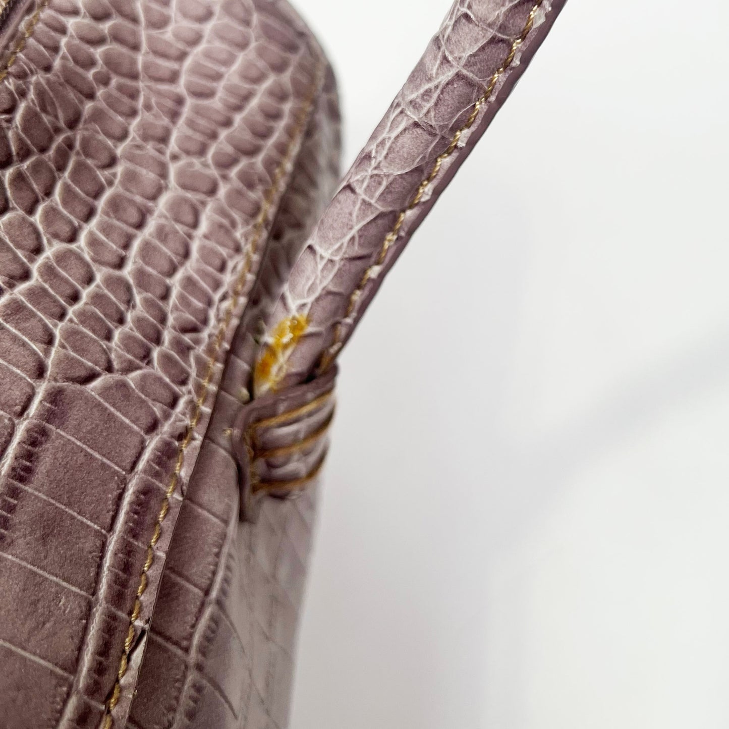 00's Nine West Croc Shoulder Bag in Lilac