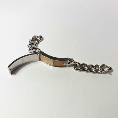 00's Christian Dior Gourmette Stash Bracelet in Silver