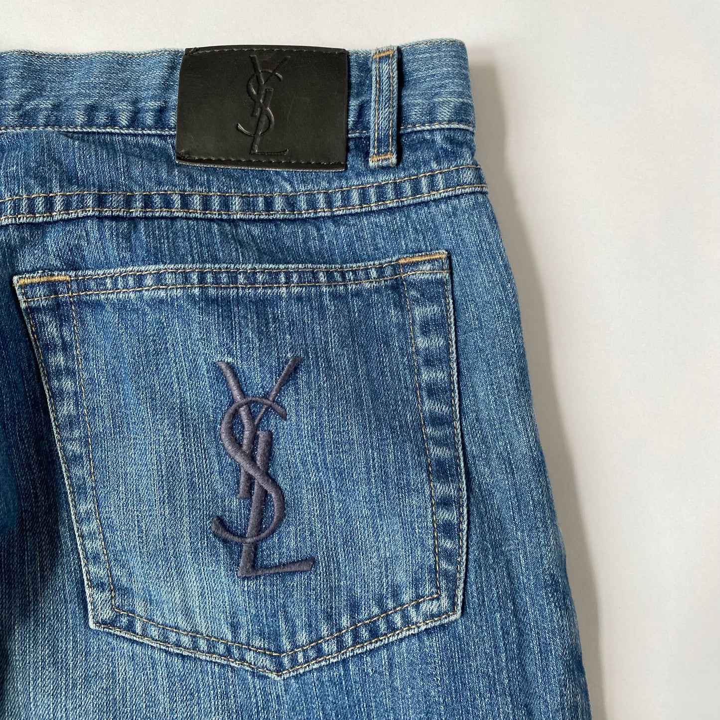 Vintage Yves Saint Laurent Baggy Jeans in Blue Denim - W34"