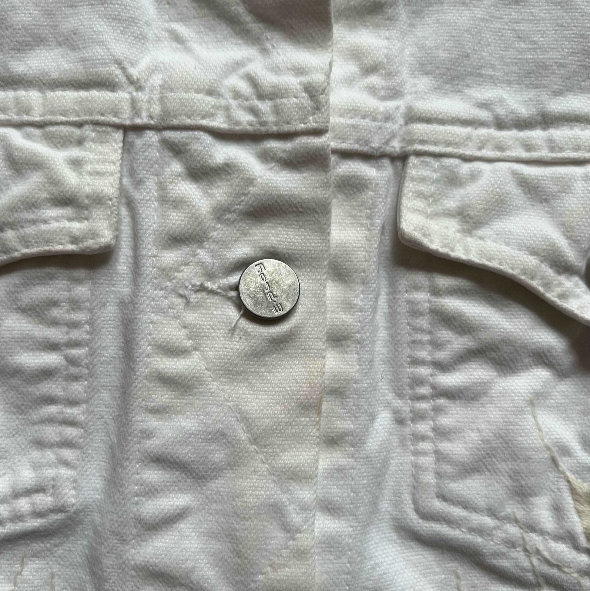 00's Eplay Denim Jacket with Embroidered Sun Detailing - XS