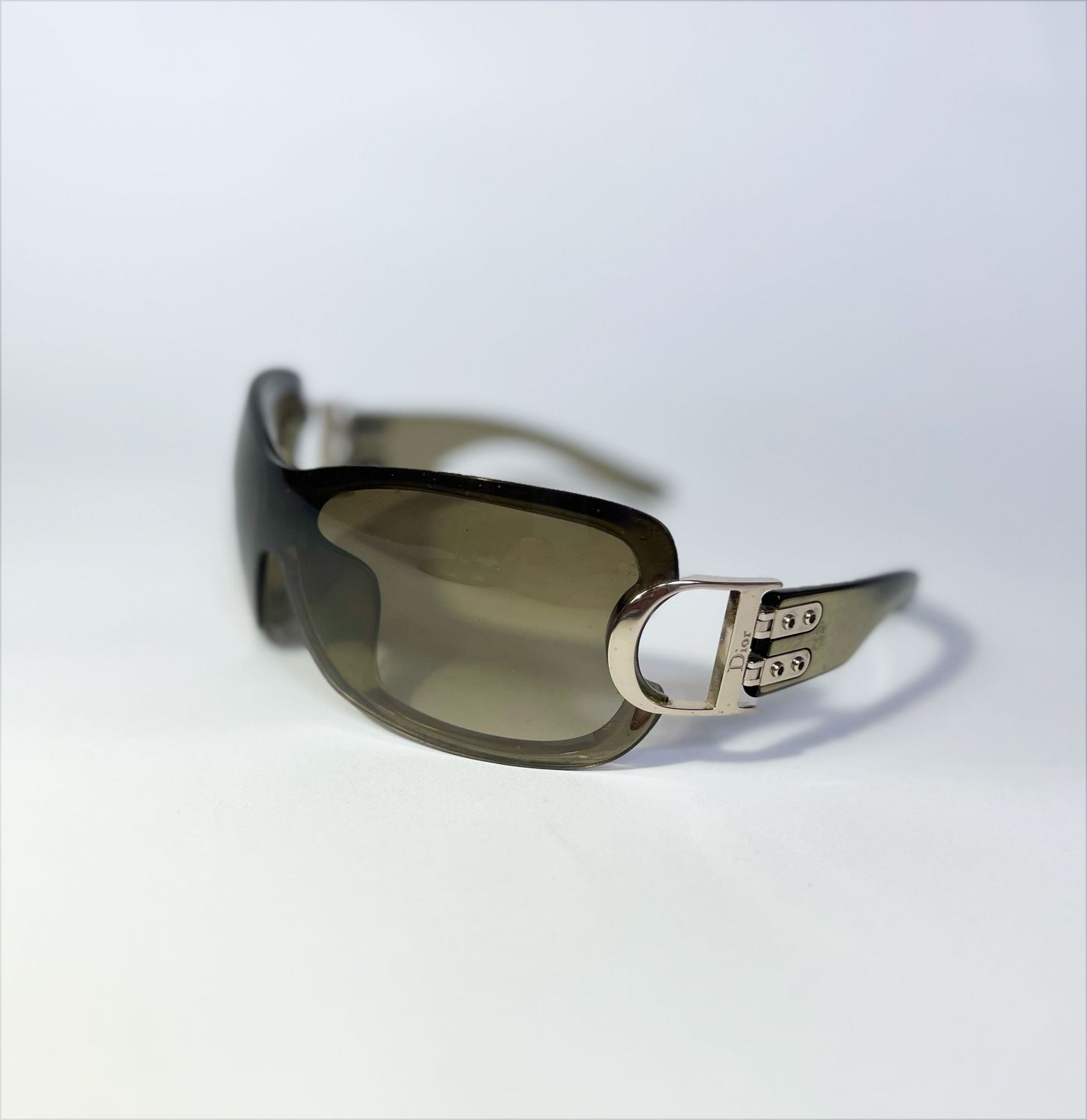 00's Dior Airspeed 2 Shield Sunglasses in Khaki