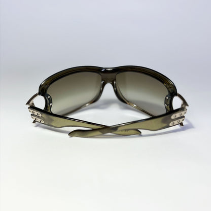 00's Dior Airspeed 2 Shield Sunglasses in Khaki