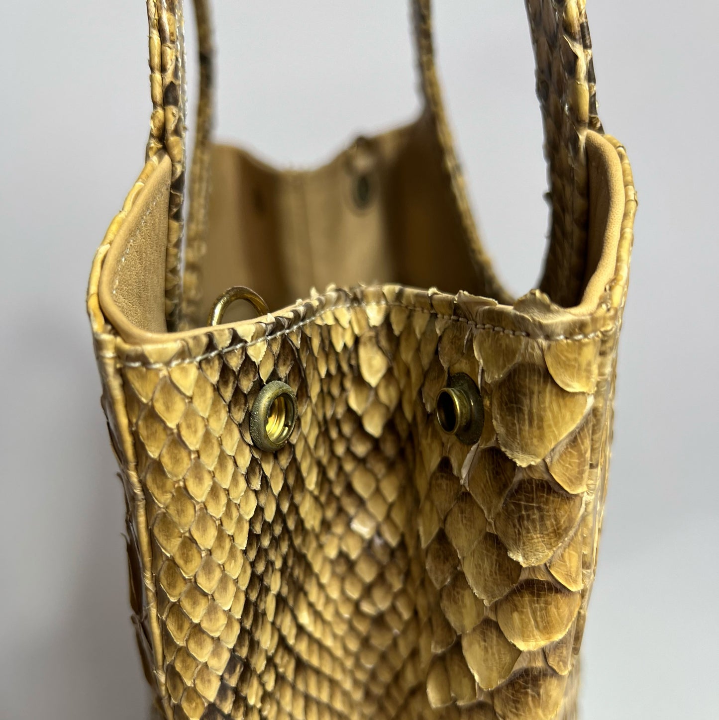 70's Scovill Python Snakeskin Handbag