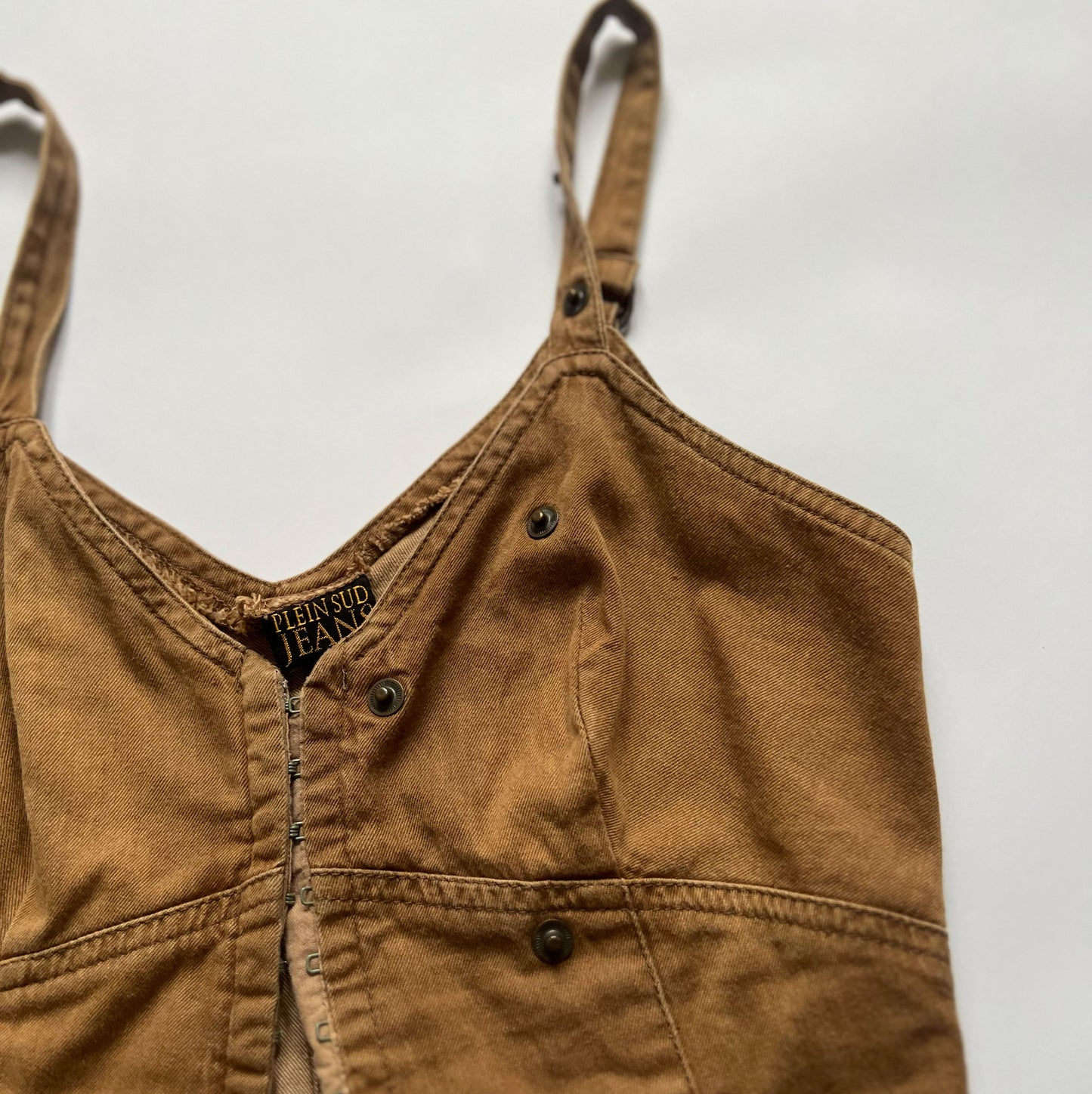 00's Plein Sud Corset Top in Tan - XS