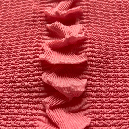 Vintage Issey Miyake Top with Ruffle Detail in Pink - Size 3