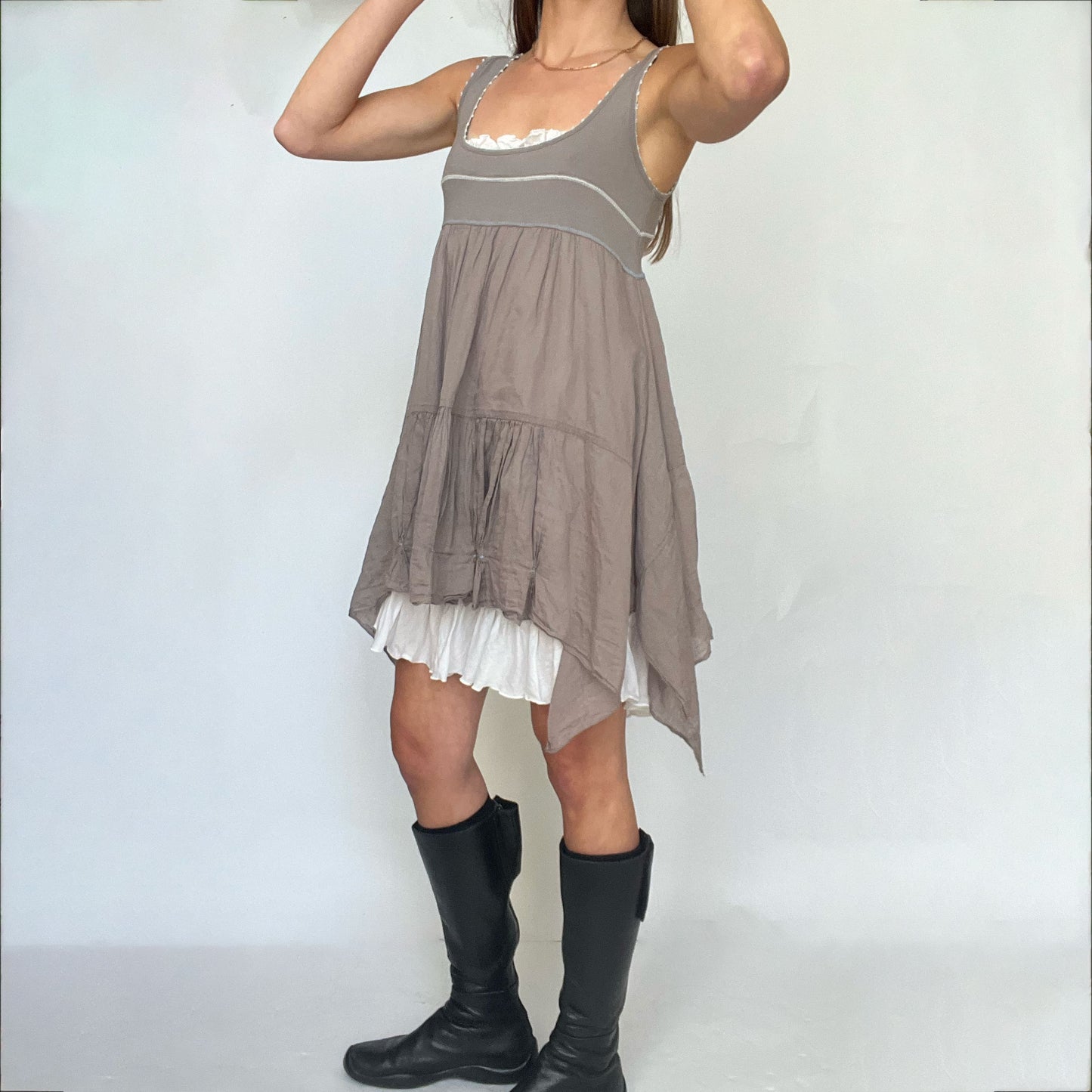 00's Cop Copine Tunic Dress with Ruffle Bubble Skirt - S