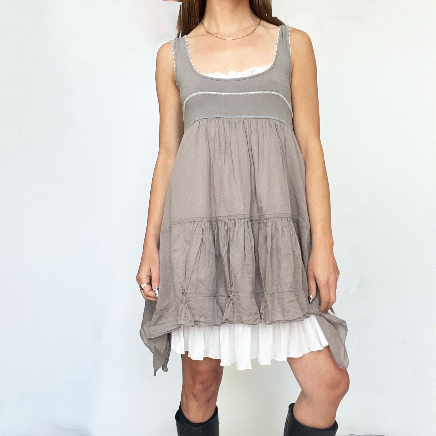 00's Cop Copine Tunic Dress with Ruffle Bubble Skirt - S