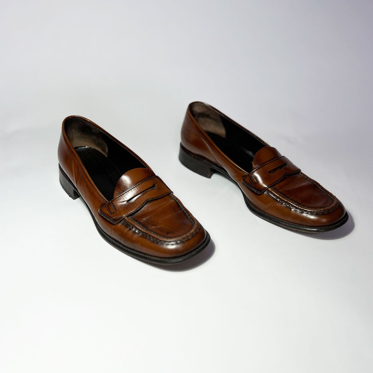 Vintage Prada Brown Leather Loafers - UK 5