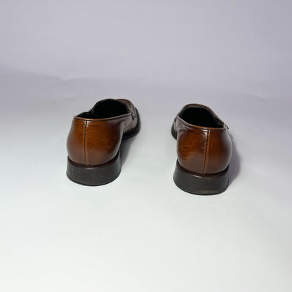 Vintage Prada Brown Leather Loafers - UK 5