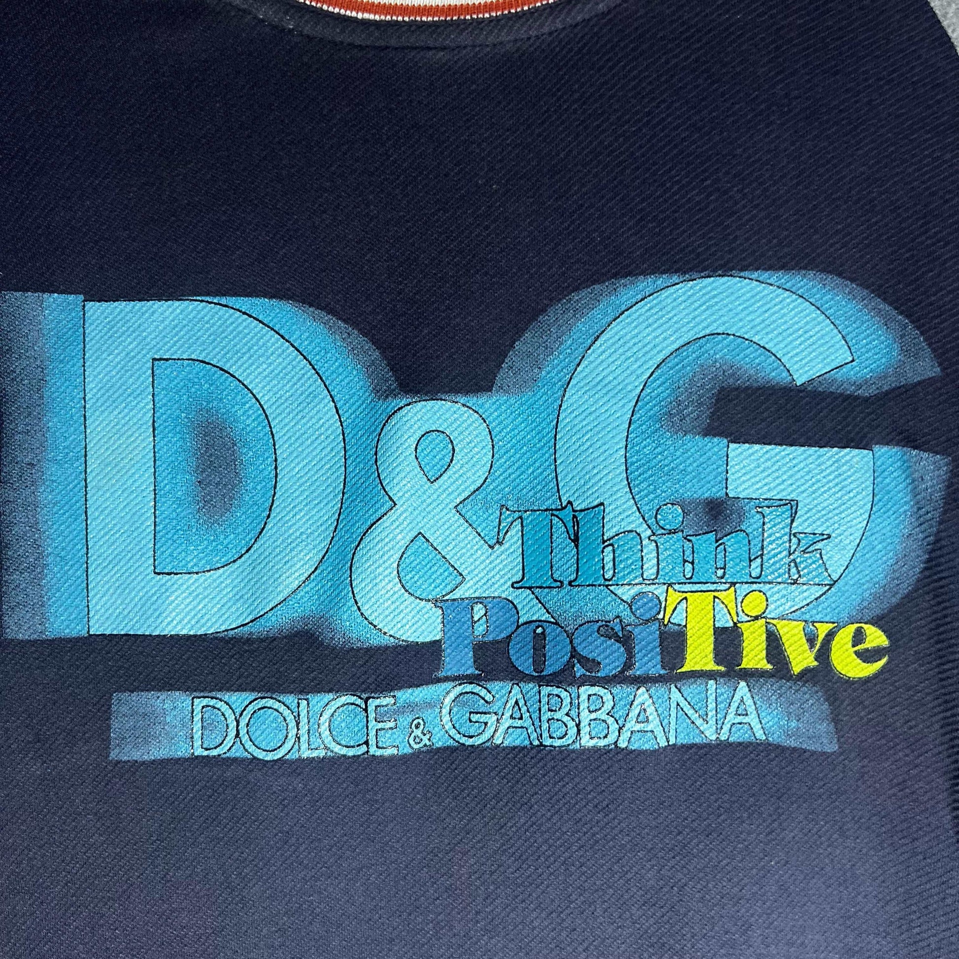 00's Dolce and Gabbana "Think Positive" Longsleeve Tee - M