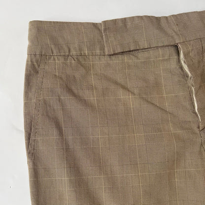 00's Marni Trousers with Cropped Leg in Brown Check - L