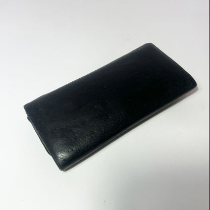 Vintage Miu Miu Long Wallet in Black Pebbled Leather