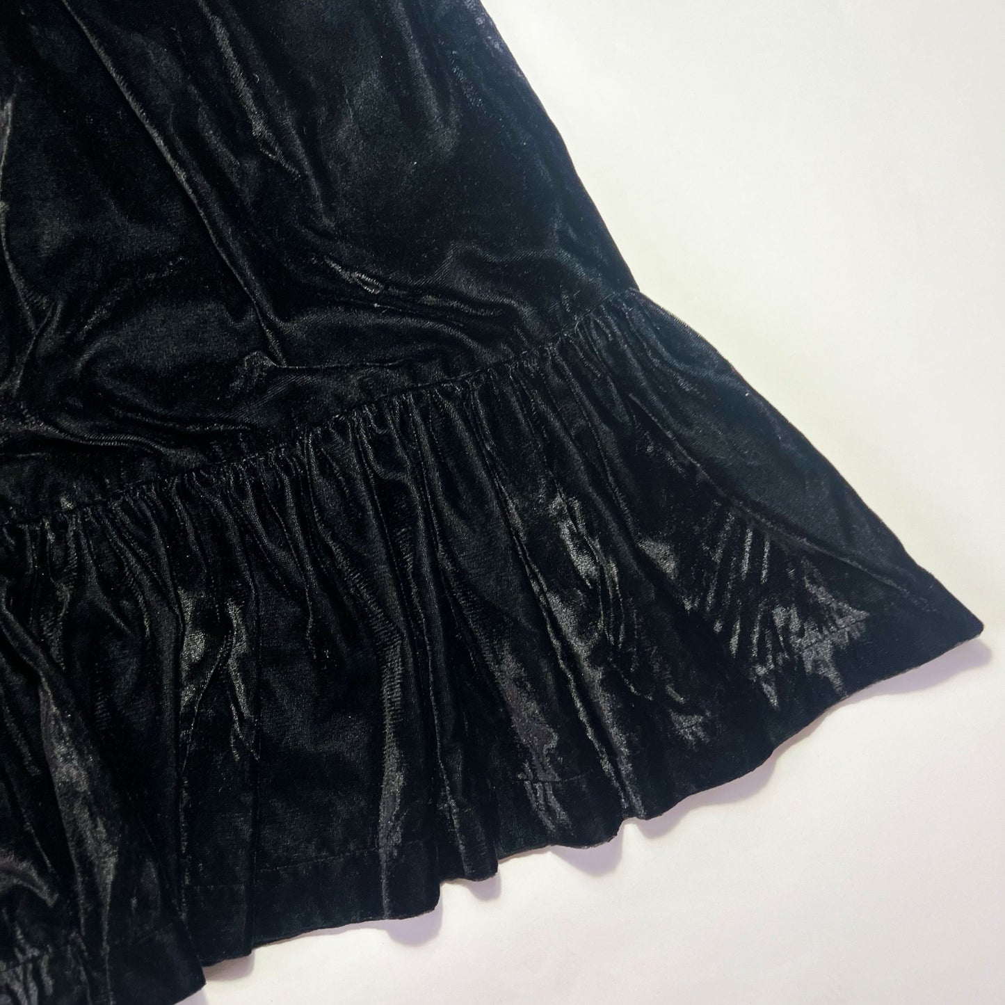 Vintage COMME des GARCONS Velvet Midi Skirt in Black - S