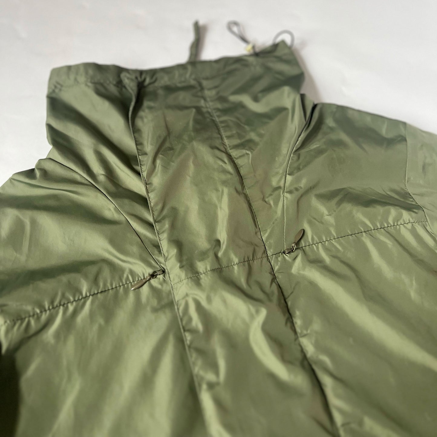 00's Diesel Nylon Jacket with Funnel Neck in Khaki - S