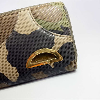 00's Dior Long Wallet in Camouflage Leather