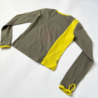 00's Diesel ParachutecH Longsleeve with Zip and Thumb Holes in Khaki - M