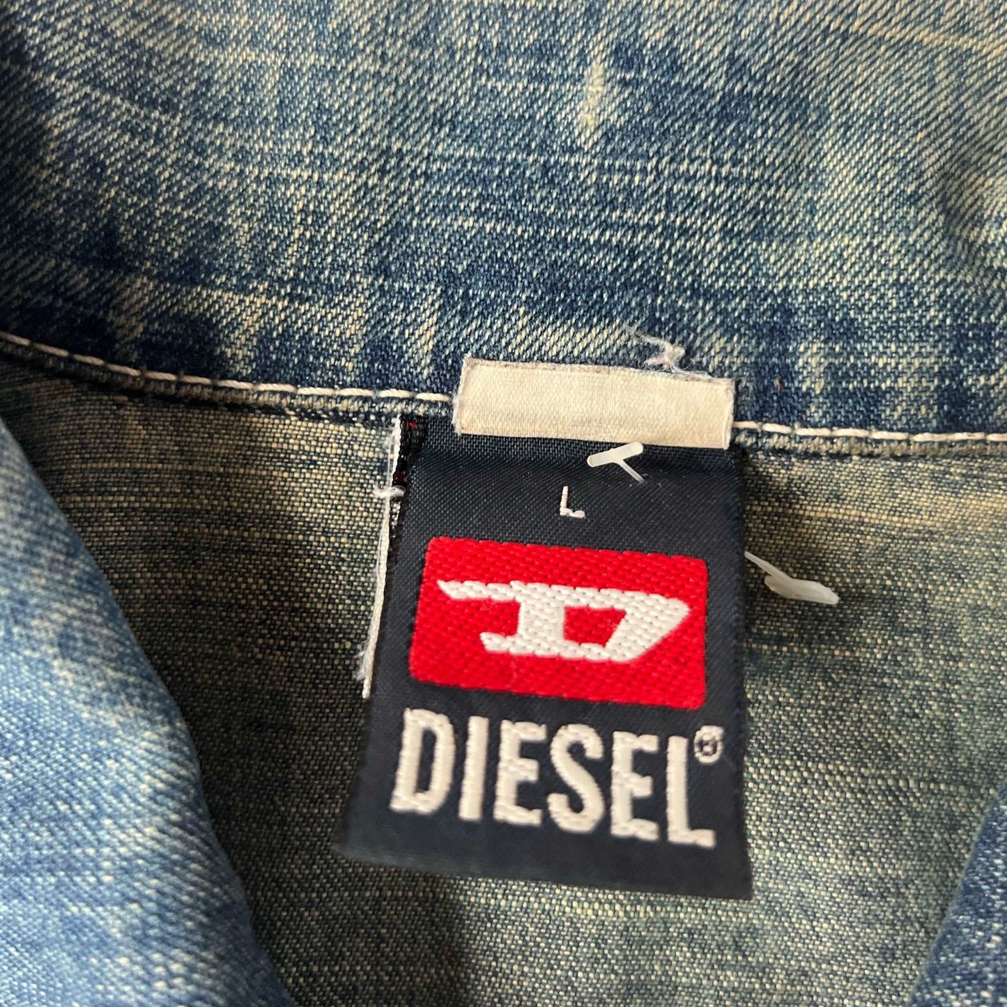 00's Diesel Denim Jacket in Faded Blue - L