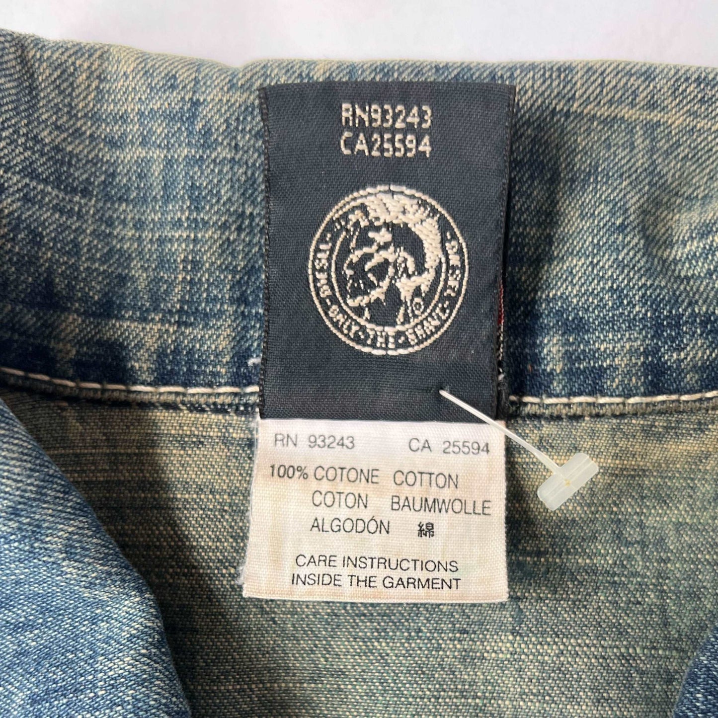 00's Diesel Denim Jacket in Faded Blue - L