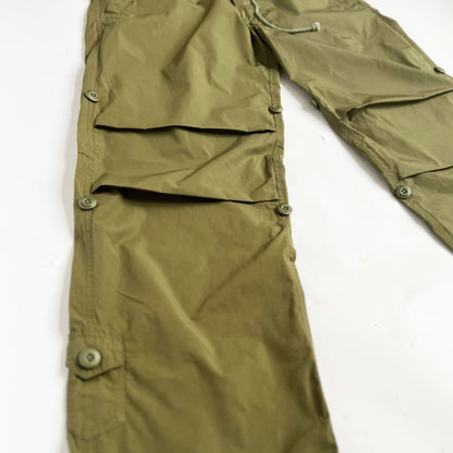 Vintage Maharishi Cargo Trousers with Adjustable Length in Khaki - XS