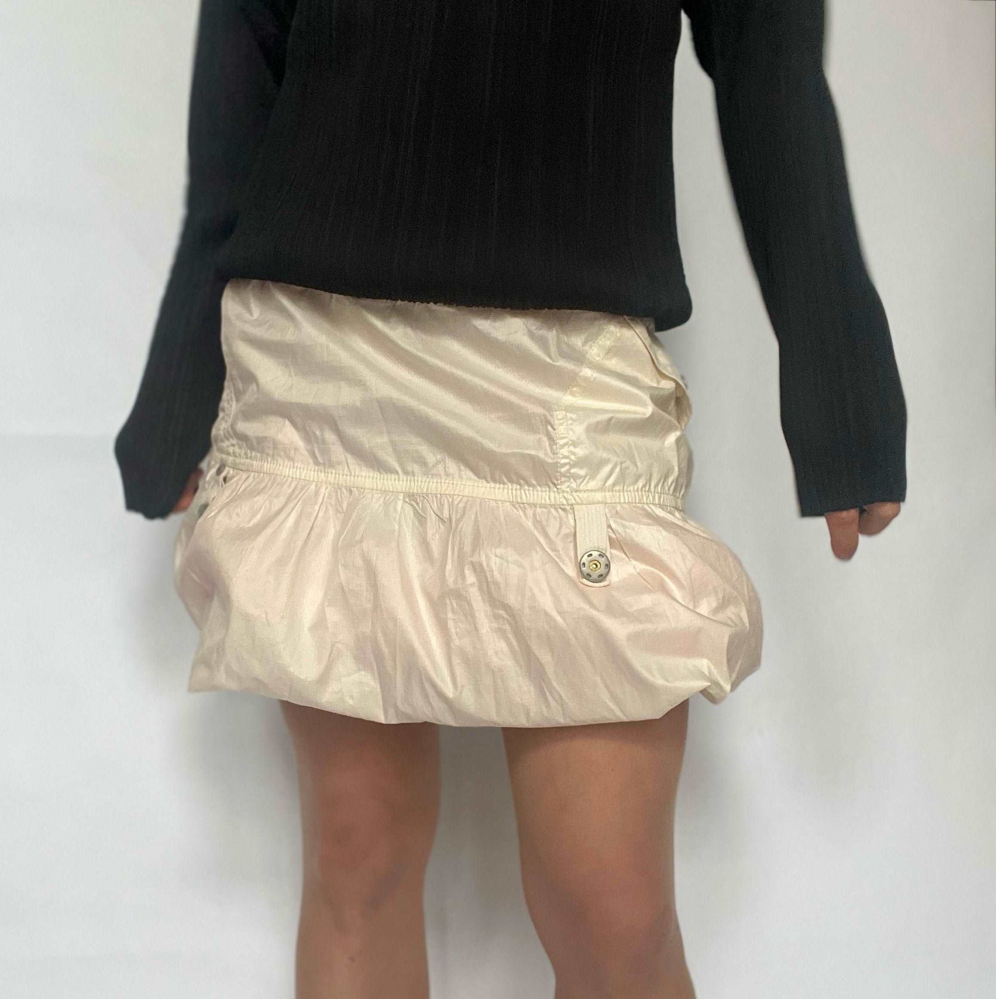 00's Diesel Skirt with Toggle Bubble Hem in Light Pink - w30"