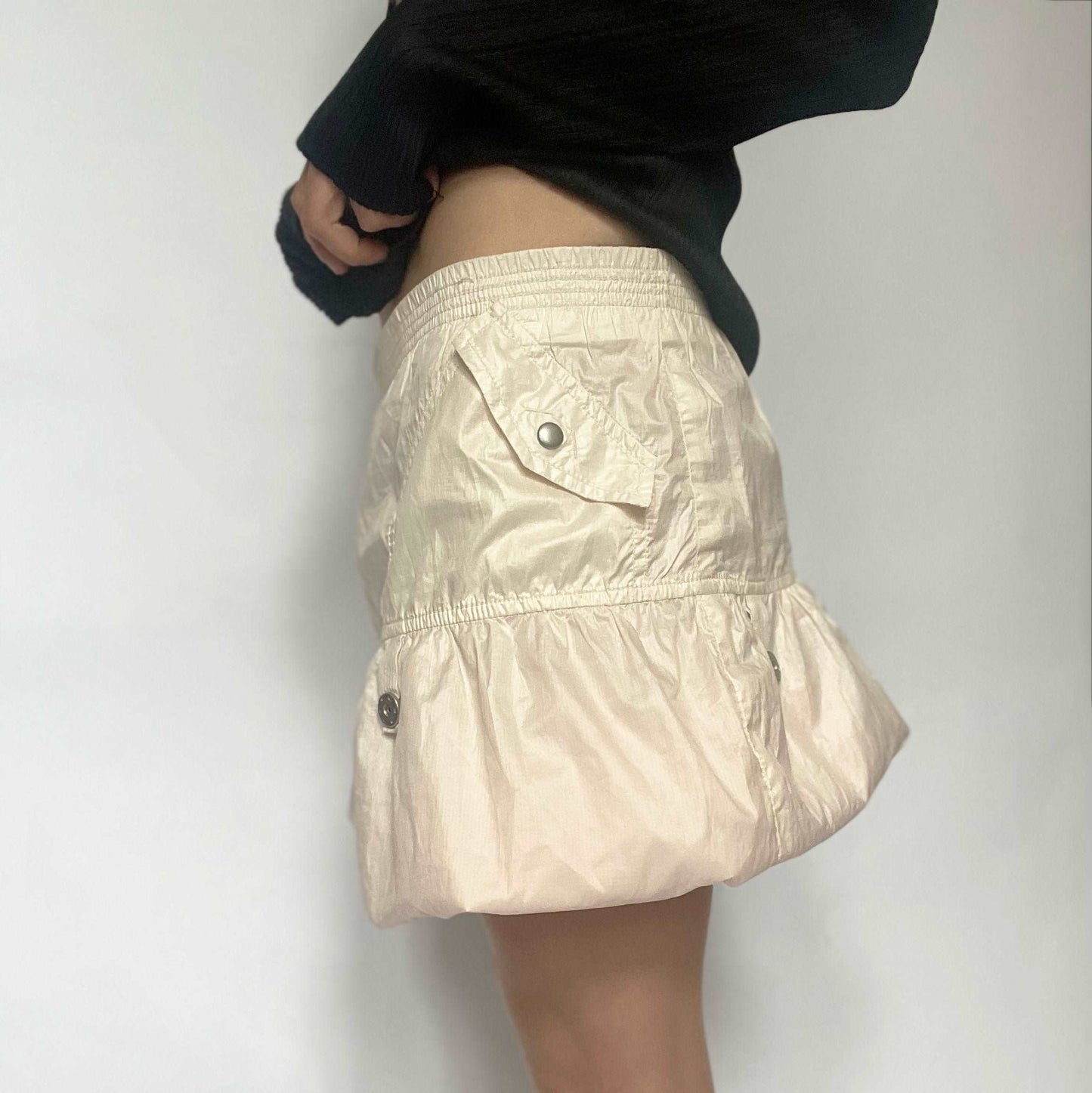 00's Diesel Skirt with Toggle Bubble Hem in Light Pink - w30"