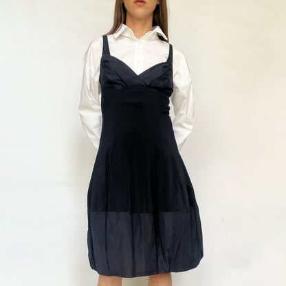 Vintage Marithé François Girbuad Bubble Dress in Navy - S