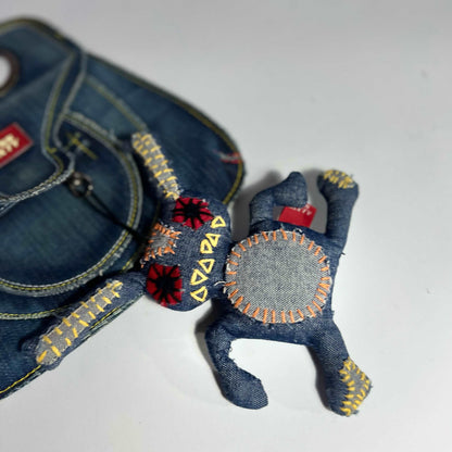 00's Miss Sixty Denim Bag with Clip On Toy Charm