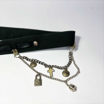 00's Miss Sixty Belt with Chain and Charm Details